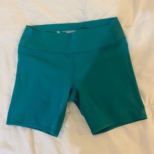 All in Motion Green Bike Shorts with Wide Waistband